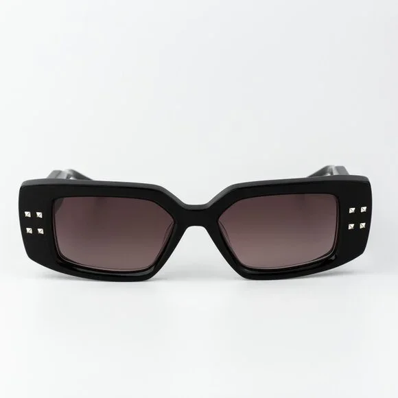 Valentino Men Sunglasses Black Gold Rose Square V - CINQUE VLS-108A-53